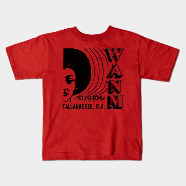 1070 AM WANM Tallahassee  Soul Radio Station Kids T-Shirt by CultOfRomance